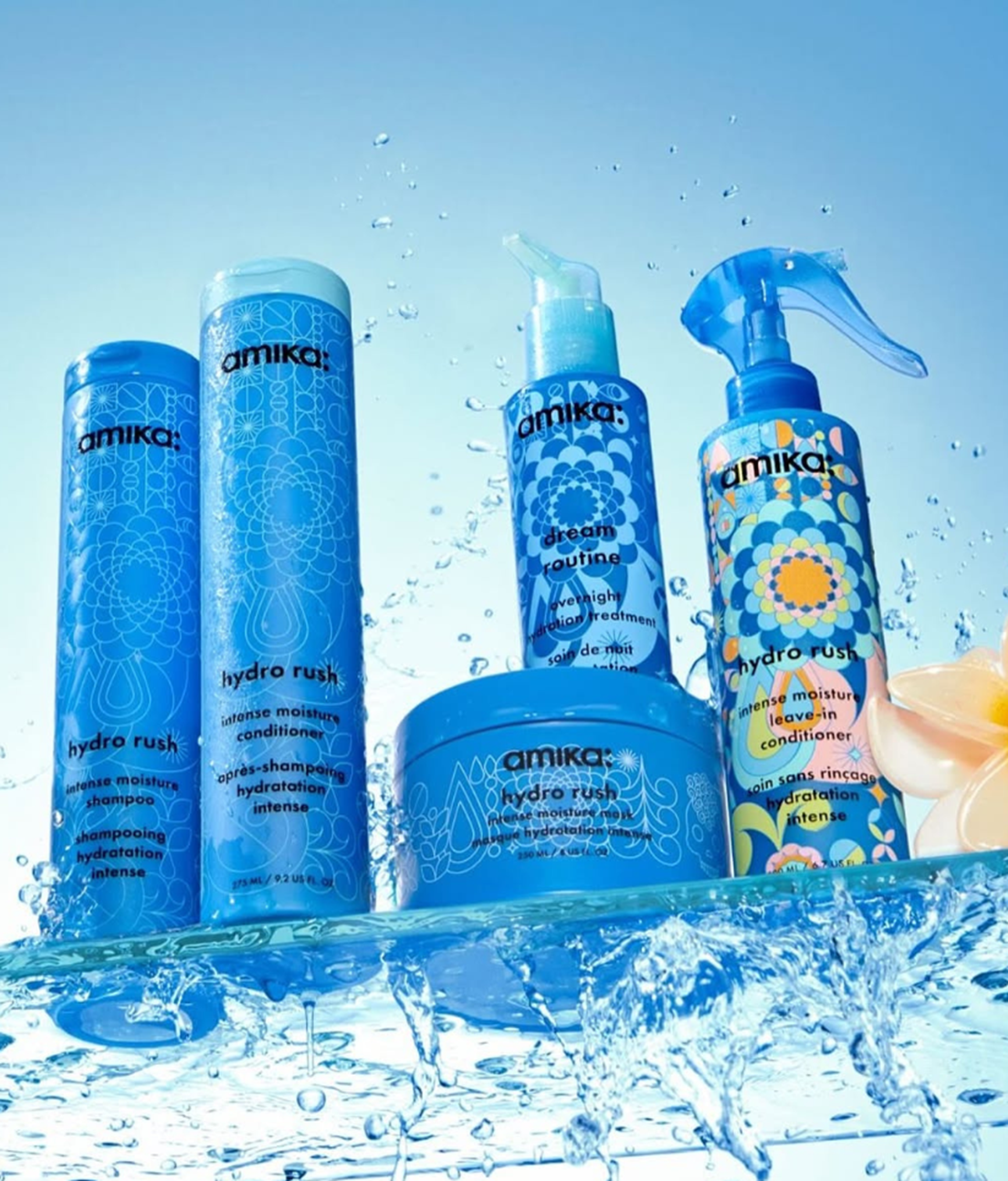 amika Hydro Rush Products With Hyaluronic Acid