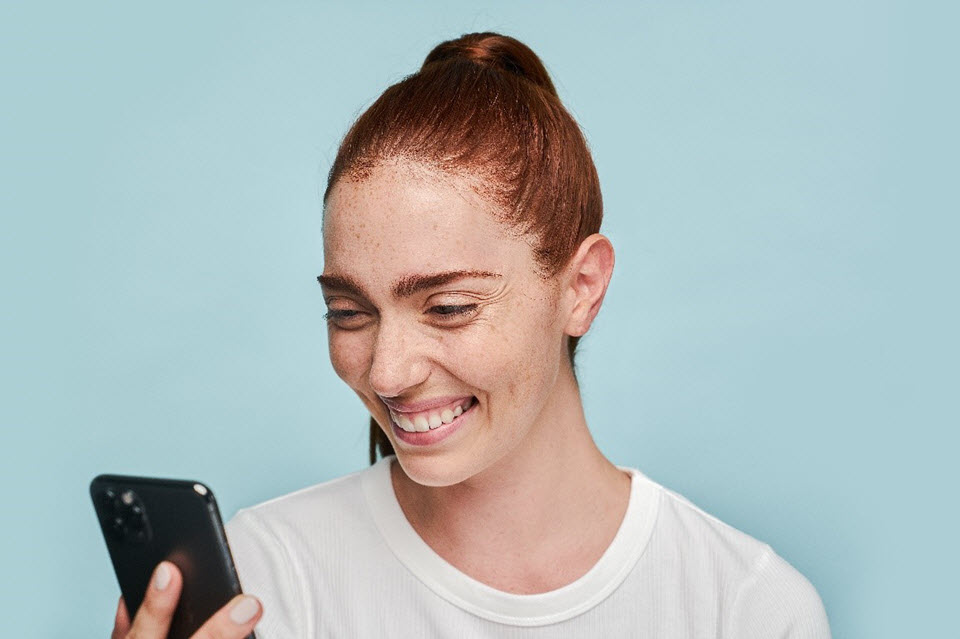 Girl looking at phone