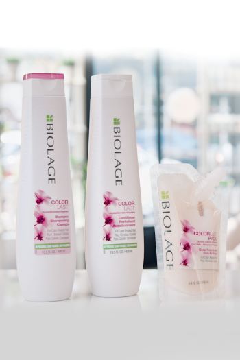 BIOLAGE shampoo and conditioner for longer lasting color